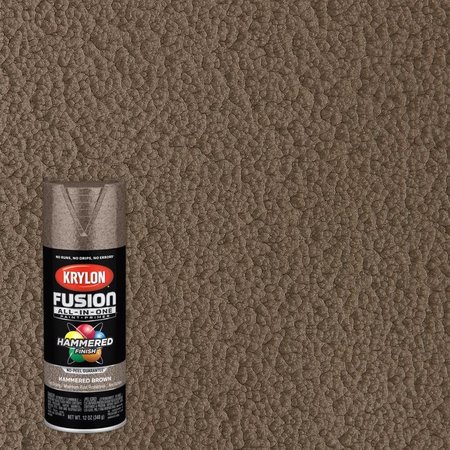 SHORT CUTS Krylon Fusion All-In-One Hammered Brown Paint+Primer Spray Paint 12 oz K02783007